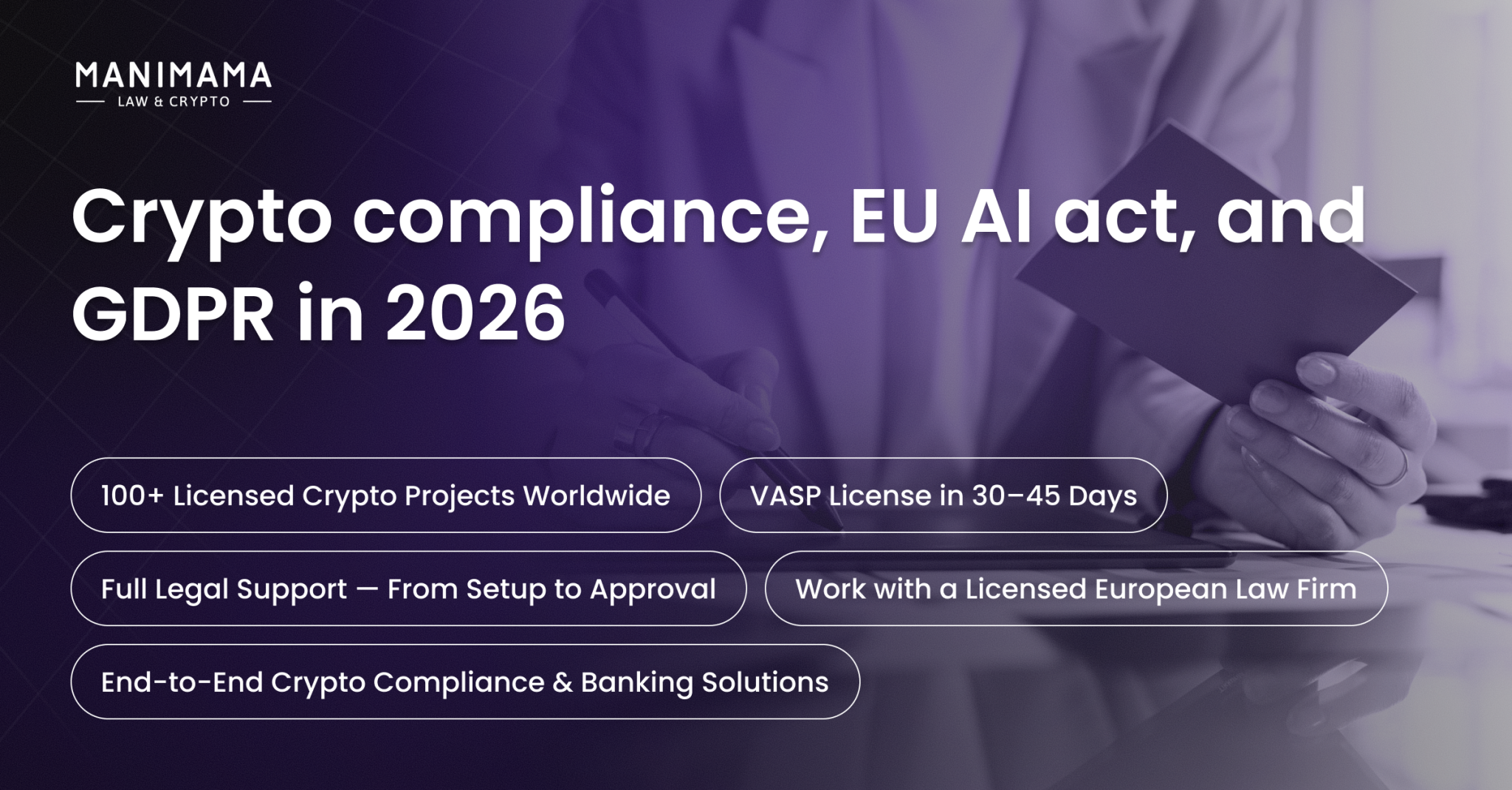 Crypto compliance, EU AI act, and GDPR in 2026 | Manimama
